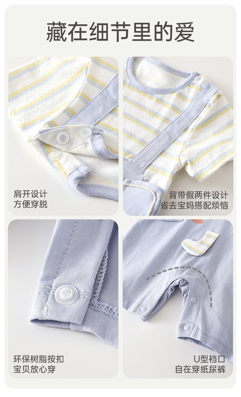 短袖背带象连体衣