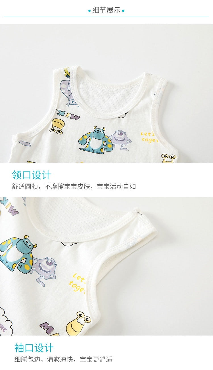 卡通包屁背心 0-24m