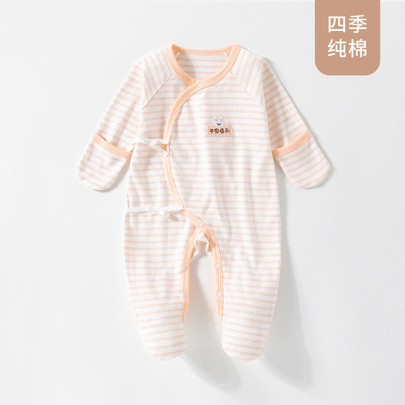 条纹长袖包脚连体衣👶🏻Newborn