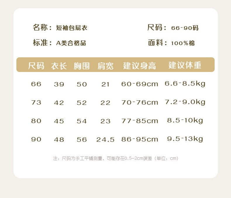短袖热气球包屁衣