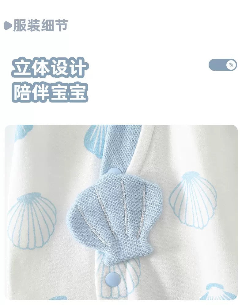 贝壳长袖连体衣 0-18m
