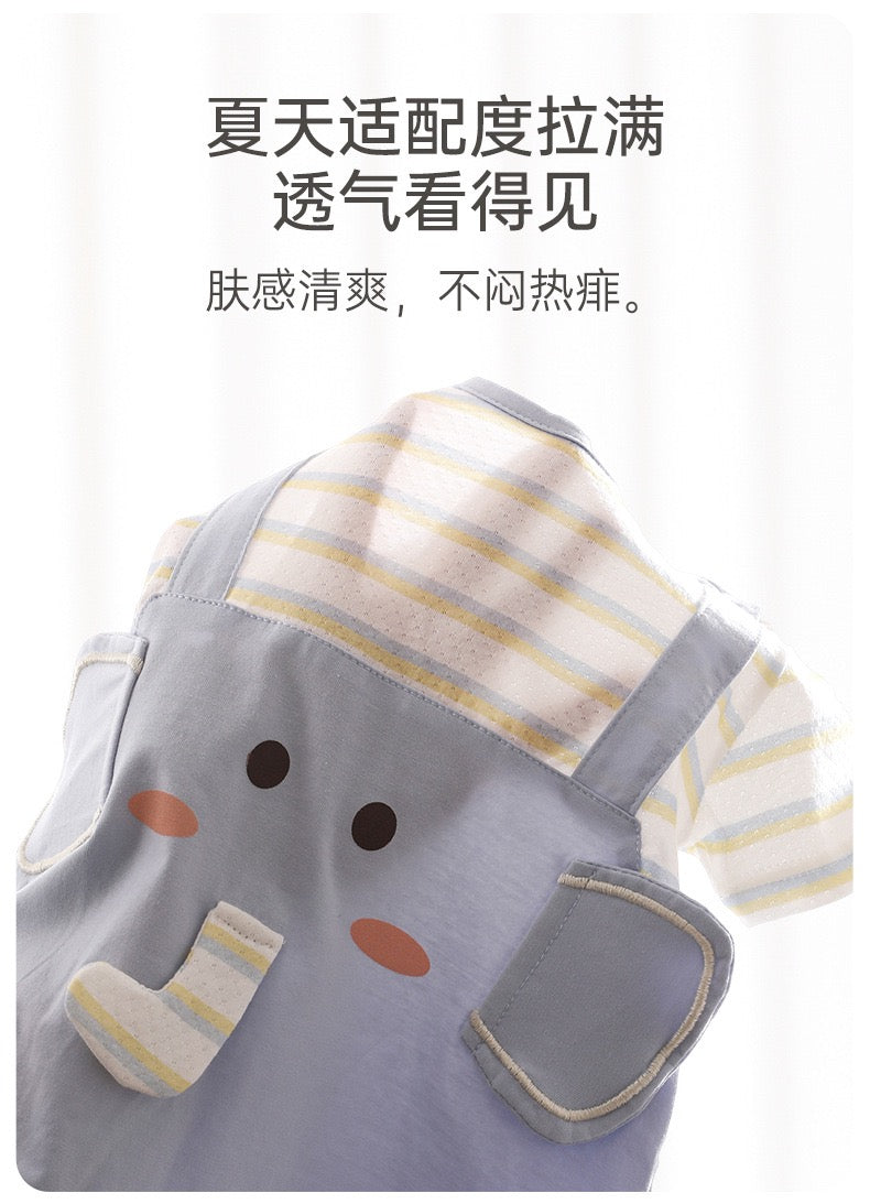 短袖背带象连体衣