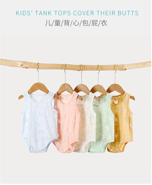 纯色背心包屁 0-24m