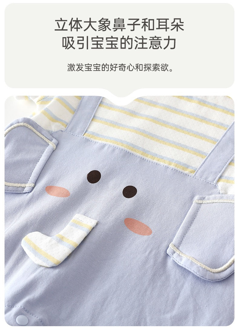 短袖背带象连体衣