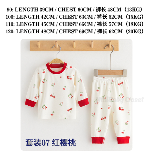 卡通睡衣套装 90-120码