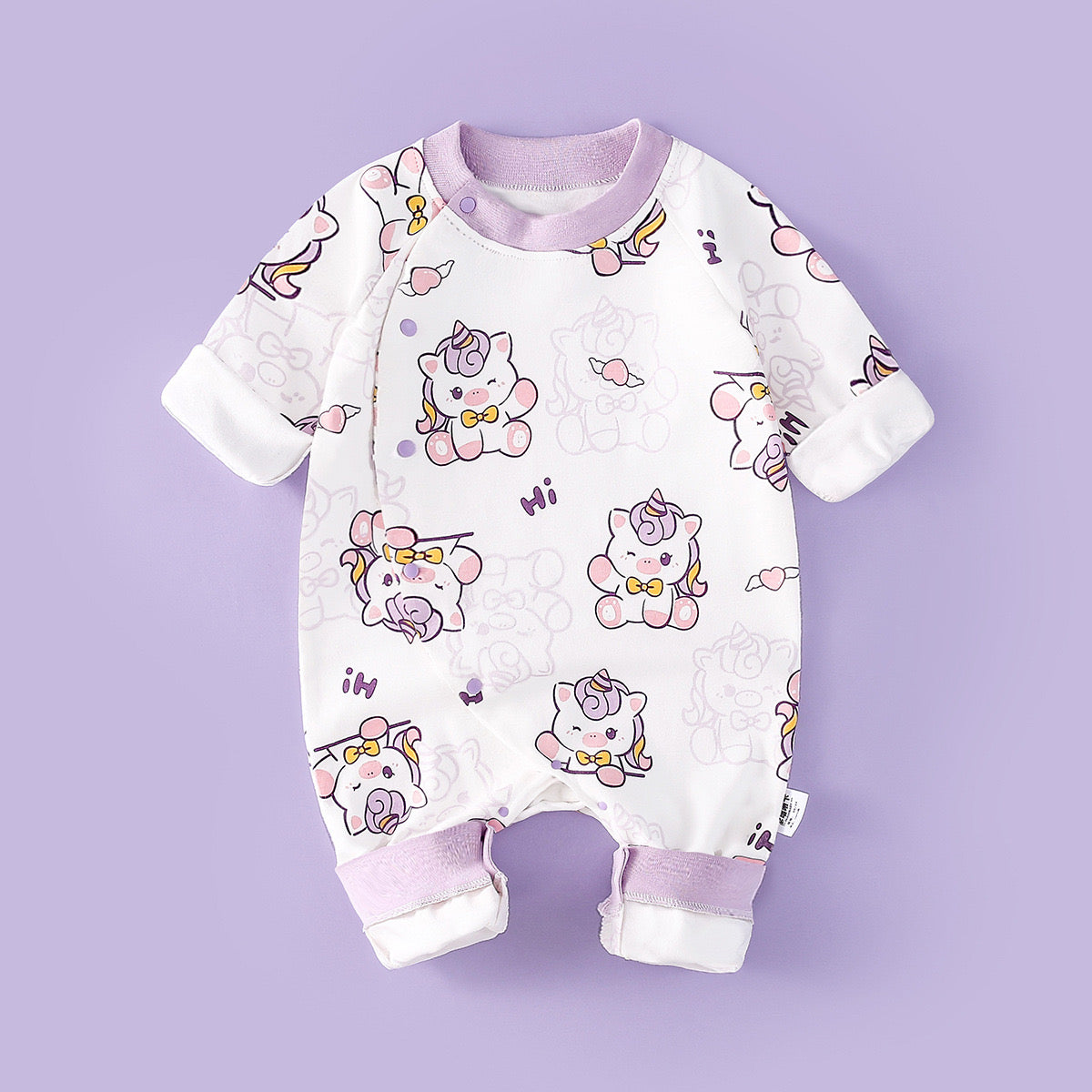 可爱卡通长袖连体衣 0-24M