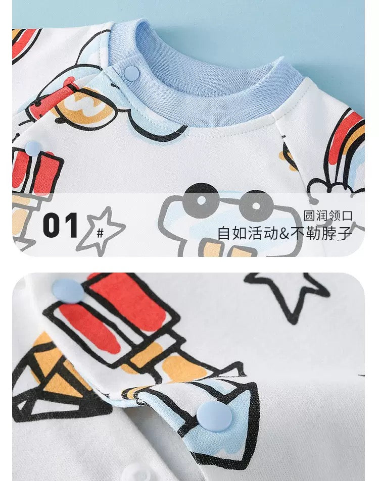 可爱卡通长袖连体衣 0-24M